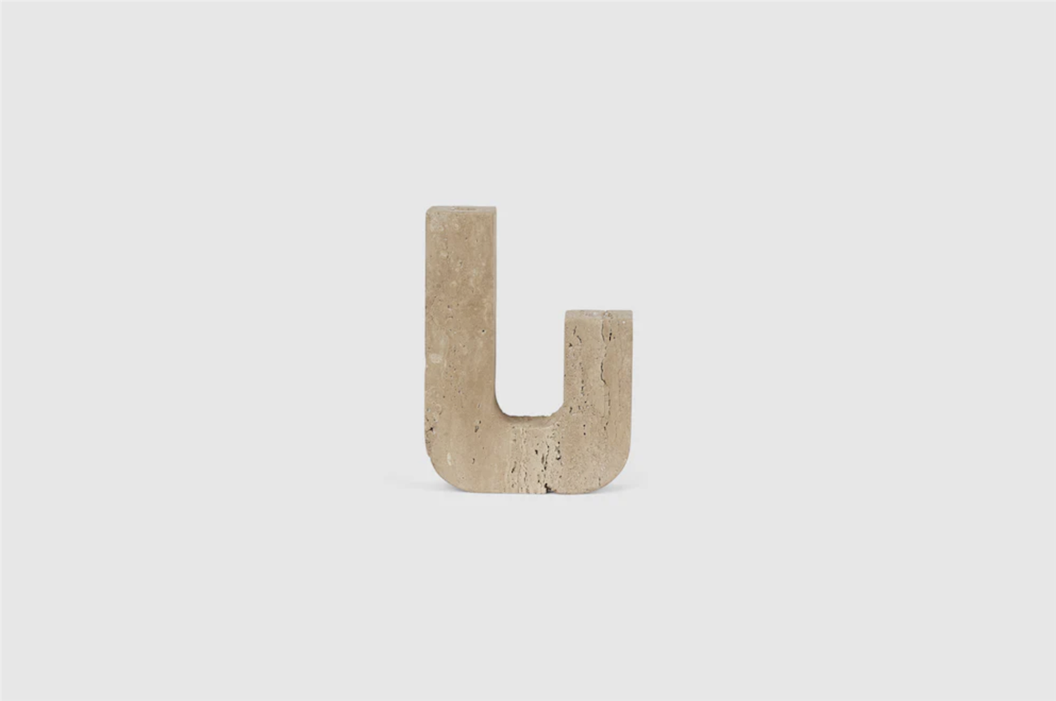 Loui Candleholder Travertine